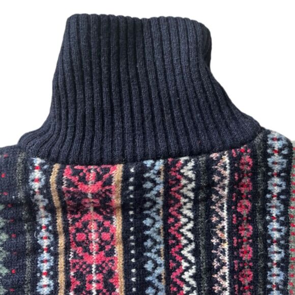 Tory Burch wool/alpaca turtleneck fair isle sweater - Picture 8 of 10